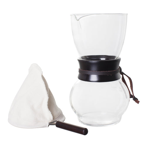 Hario Drip Coffee Pot Pour Over with Woodneck (1-2 Cups) - Nomad Coffee Club